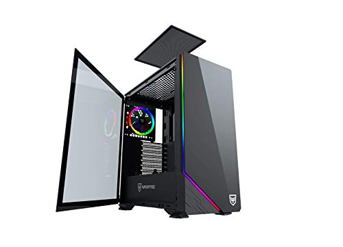 Nfortec Vega RGB - Caja de ordenador para gaming (cristal templado) color negro
