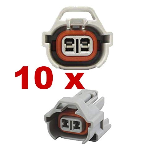 NIPPON DENSO - Conector de repuesto para boquilla de inyección (10 x Female) 90980-11153, 0280 157 012, 0280157012, 6189-0060, 06A973722