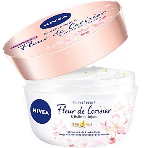 NIVEA - Aceite soplado nacarado para maceta de flor de cerezo/aceite de jojoba, 200 ml, juego de 4