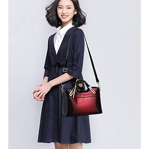 NIYUTA Bolsos de mano Mujer Charol Moda Elegantes Bolsos bandolera Diseñador Casual Vintage Bolsos de fiesta