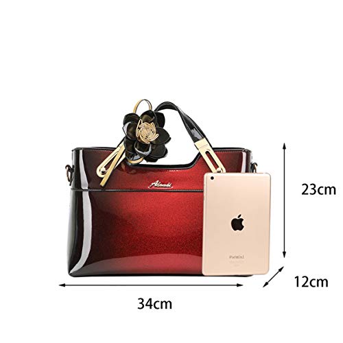 NIYUTA Bolsos de mano Mujer Charol Moda Elegantes Bolsos bandolera Diseñador Casual Vintage Bolsos de fiesta