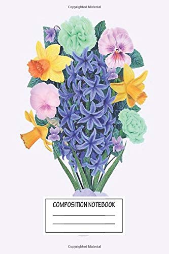 Notebook: Lgbtq+ Flower Bouquet Wide Ruled , Journal for Writing, Size 6" x 9", 110 Pages