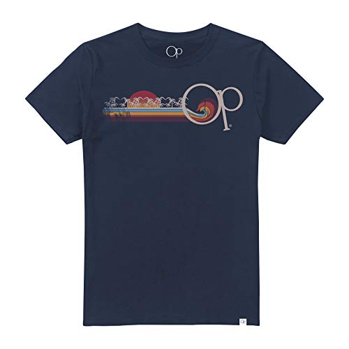 Ocean Pacific Retro Waves Camiseta, Azul (Navy Navy), Small para Hombre