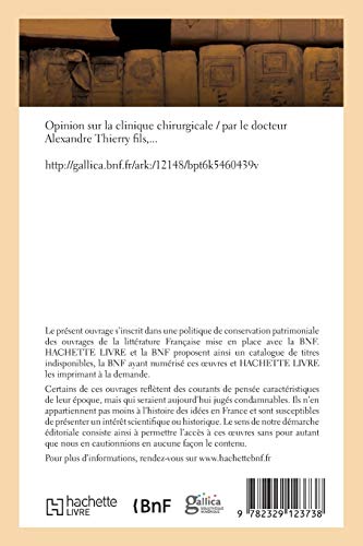 Opinion sur la clinique chirurgicale (Sciences)