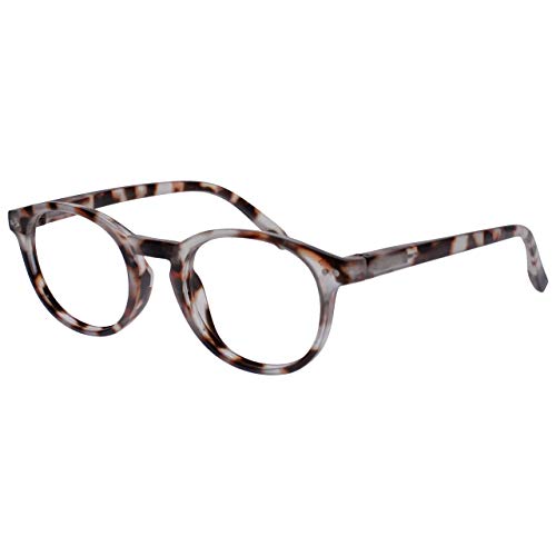 Opulize Zen Gafas De Lectura Ligero Marrón Carey Pequeño Hombres Mujeres Bisagras Resorte R24-1T +3,00