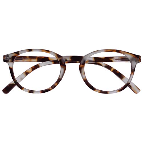 Opulize Zen Gafas De Lectura Ligero Marrón Carey Pequeño Hombres Mujeres Bisagras Resorte R24-1T +3,00