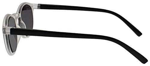 Opulize Zen Pequeño Ligero Hombres Mujeres Claro Cristal Negro Mate Armas Lectores De Sol Gafas De Lectura UV400 S24-C +2,00
