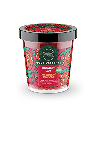 Organic Shop Exfoliante Corporal de Limpieza Profunda Mermelada de Fresa - 450 ml