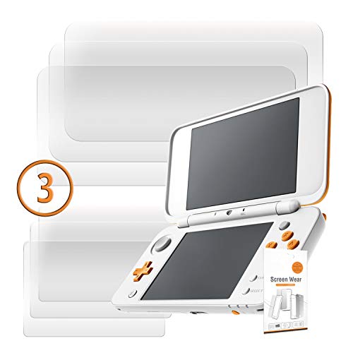 Orzly 2DSXL Protectores de Pantalla, Multi-Pack de 6 Protectores (3 para la Pantalla de Arriba, y 3 para la Pantalla de Abajo) – 100% Transparente para New Nintendo 2DS XL (2017 Version)
