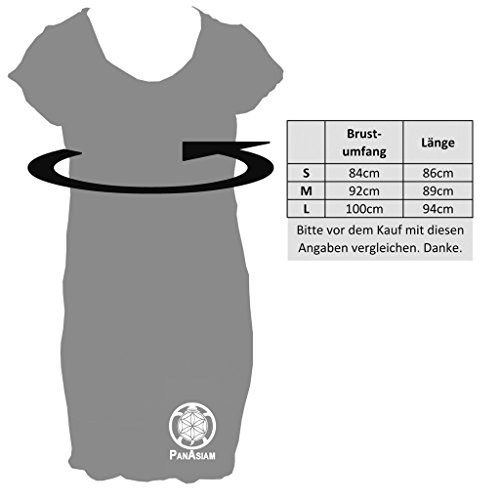 Panasiam - Vestido colorido de algodón en tallas S, M, L y XL, existencias limitadas (producto de boutique) marrón S