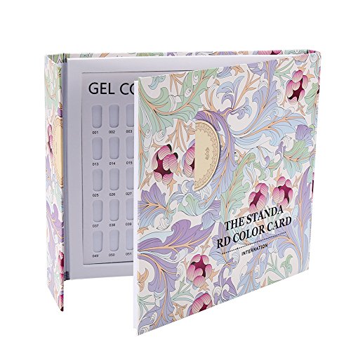 Pantalla de clavos - 2 tipos de color Nail Display Chart Book Esmalte de uñas Gel Color Display Card Nail Art Showing Board (Color : 01)