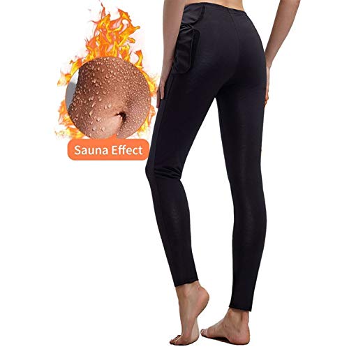 Pantalones para Adelgazar - Mallas Deportivas Mujer, Mallas Termicas de Neopreno, Pantalón de Sudoración Adelgazantes, Leggings Anticeluliticos Fitness (L)