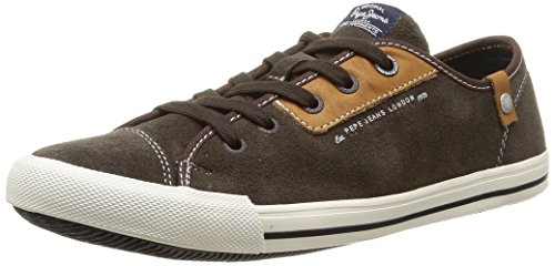 Pepe Jeans Britt Classic, Low-Top para Hombre, marrón-Braun (898DK Brown), 42 EU
