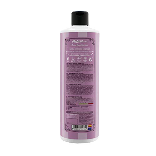 Petuxe Champú Perros y Mascotas Vegano, pelo largo y liso, 500 ml