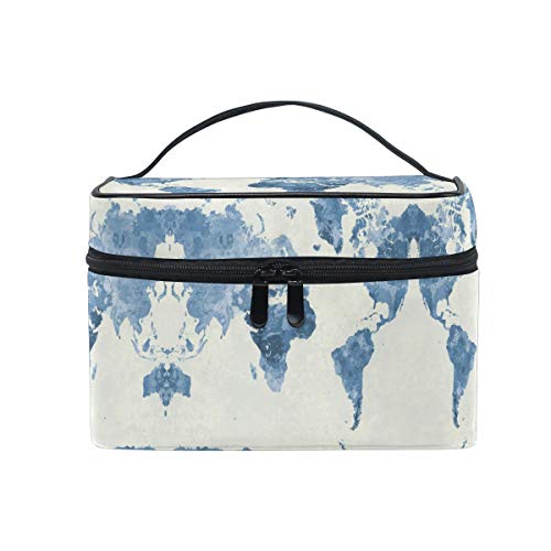 Pintar El Mapa Del Mundo Bolsa Mochila de Maquillaje Almacenamiento Organizador de Cosméticos Portátil Estuche para Mujeres Señoras Niñas