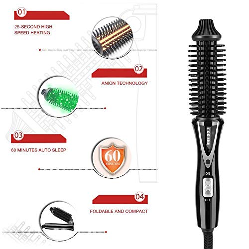 Plegable Mini de pelo de rulos, Térmico de cerámica eléctrica anti Quemaduras negativos litio rulos para cabello, sedoso caliente Styling