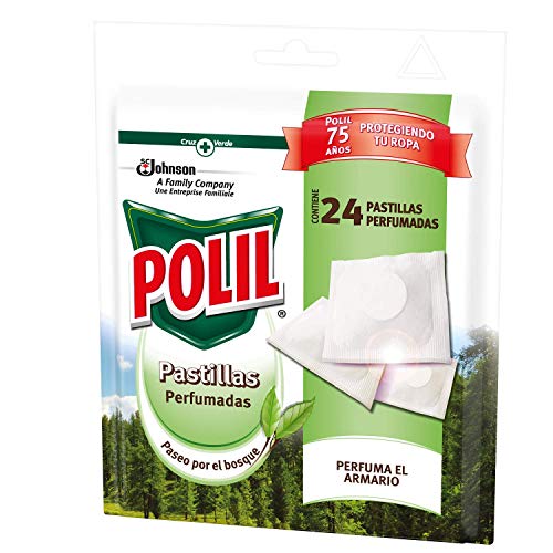 Polil Raid - Pastillas Perfumadas Antipolillas con Aroma Paseo por el Bosque, 24 pastillas
