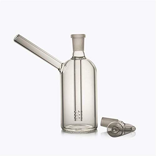 Quemador de aceite de vidrio Pyrex de vidrio para quemador de aceite, tuberías gruesas y transparentes, pequeño tambor de burbujas, mini aparejos de aceite para fumar medium transparente