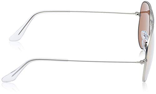 Ray-Ban Aviator Large Metal, Gafas de sol para Hombre, Plateado (Copper Flash), 55