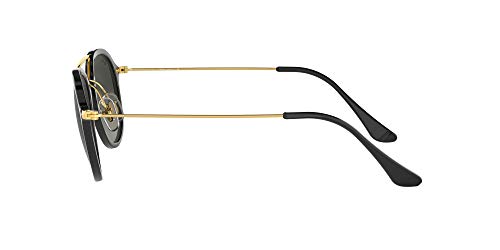 Ray Ban Mod. 4253 Sun, Gafas de Sol Unisex, Negro/Plata/Azul claro Degradada (Black), 50