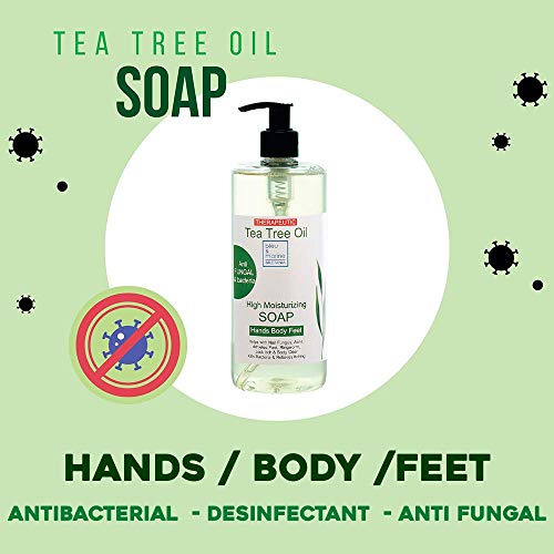 Recarga Jabón Ultra Hidratante Terapéutico con Aceite de Árbol de Té Purificante Anti hongos Anti Acné 250 ml - Gel de Baño - Gel de Ducha