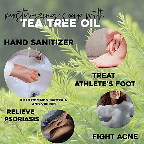 Recarga Jabón Ultra Hidratante Terapéutico con Aceite de Árbol de Té Purificante Anti hongos Anti Acné 250 ml - Gel de Baño - Gel de Ducha