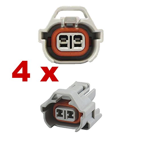 Reemplazo inyectores conector - NIPPON DENSO (4 x FEMALE) 90980-11153, 0280 157 012, 0280157012, 6189-0060, 06A973722