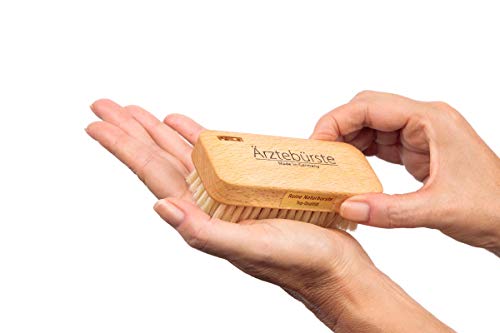 REMOS Cepillo de mano para doctor" de cerdas naturales de madera de haya