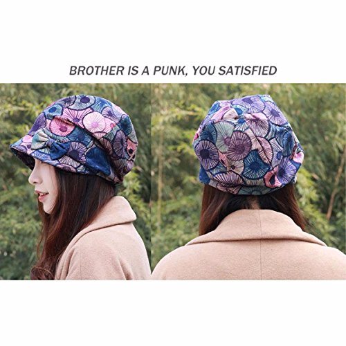 SAIBANGZI Hat Mujer Nueva Otoño Hat Moda Casual Pescador Hat Color Fino Sombrero Cuenca Anís Estrella. Violeta/A