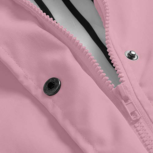 SHOBDW Invierno Mujeres Moda Informal más Gruesa Slim sólido Abajo Chaqueta Abrigo (Rosado, M)