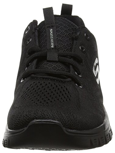 Skechers Women 12615 Low-Top Trainers, Black (Black Mesh/Trim Bbk), 7 UK (40 EU)