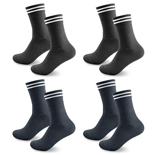 Smart Sir Calcetines Hombre y Mujer 4 Pares de Calcetines de deporte Negro Largo Calcetines de tenis Azul oscuro 39-42
