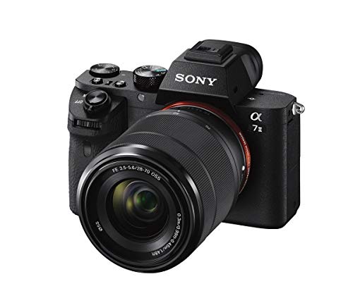 Sony Alpha 7 II - Cámara evil de fotograma completo con objetivo Zoom Sony 28-70mm f/3.5-5.6, 24.3 Megapíxeles, enfoque automático híbrido rápido, estabilización de imagen óptica de 5 ejes
