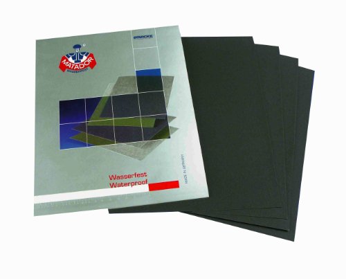 Starcke Matador - Papel lija para superficies secas y húmedas (grano 3000/5000/7000/, 6 hojas, 230 x 280 mm, resistente al agua)