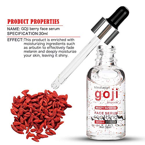 Suero de ácido Hialurónico de Goji, 30ml Suero Anti Envejecimiento de Baya de Goji, Suero Hidratante Blanqueador Antioxidante Anti Envejecimiento Hidratante Revitalizante Facial Antiarrugas