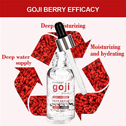 Suero de ácido Hialurónico de Goji, 30ml Suero Anti Envejecimiento de Baya de Goji, Suero Hidratante Blanqueador Antioxidante Anti Envejecimiento Hidratante Revitalizante Facial Antiarrugas