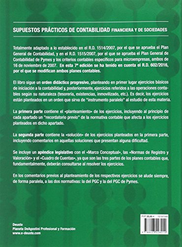 Supuestos prácticos de contabilidad financiera y de sociedades: 7ª Edición actualizada (Sin colección)