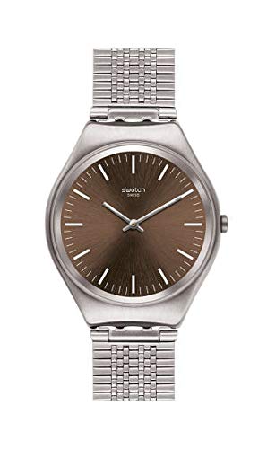 Swatch Reloj Analógico para Mujer de Cuarzo con Correa en Acero Inoxidable SYXS112GG
