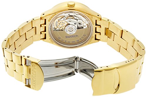 SWATCH RELOJ DE MUJER AUTOMÁTICO 37MM ANALÓGICO CORREA DE ACERO DORADO YAG100G