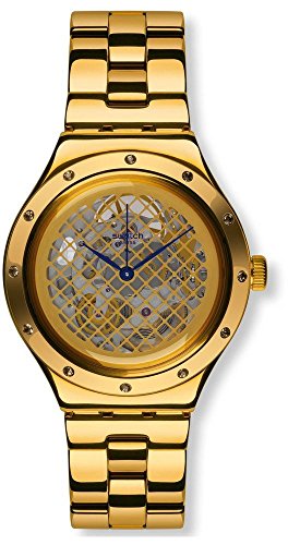 SWATCH RELOJ DE MUJER AUTOMÁTICO 37MM ANALÓGICO CORREA DE ACERO DORADO YAG100G