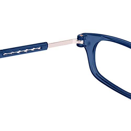 TBOC Gafas de Lectura Presbicia Vista Cansada – Montura Azul Graduadas +1.00 Dioptrías Hombre Mujer Regulables Imantadas Magnéticas Plegables Lentes Aumento Leer Ver Cerca Cuello Cierre Imán