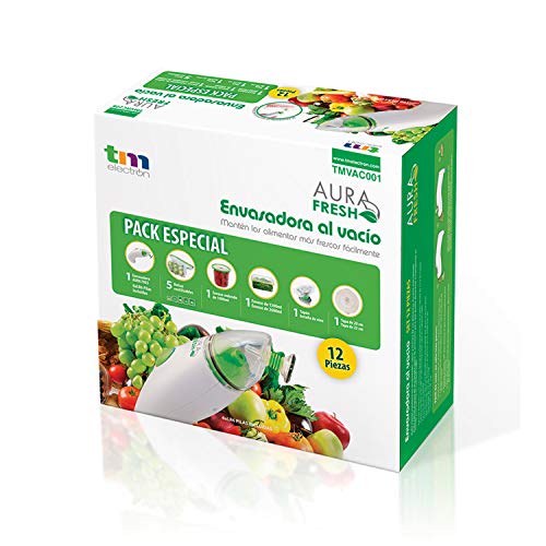 TM Electron TMVAC206 Envasadora Al Vacío Compacta de Cocina, 12 W, Plástico