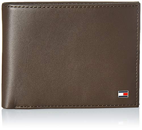 Tommy Hilfiger Eton CC and Coin Pocket, Cartera Hombre^Mujer, Brown, OS