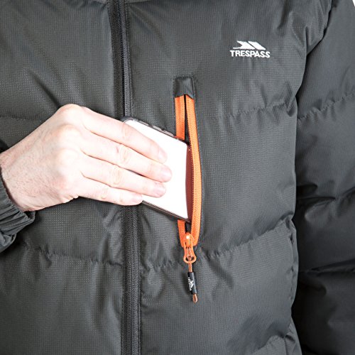 Trespass Blustery Chaqueta Acolchada para Hombre (Talla S), Color Verde, Gris