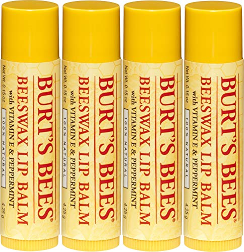 Tubo de abejas La cera de abejas Burt Lip Balm (Paquete de 4)