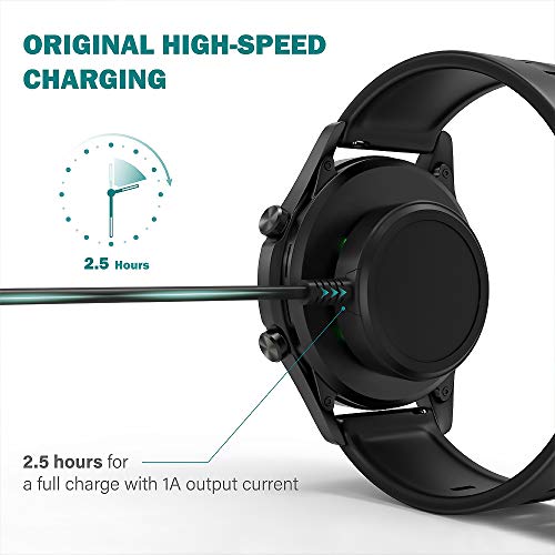 TUSITA Cargador Compatible con Huawei Watch GT Classic Sport, GT2, GT 2e, Honor Watch Magic Magic 2, Honor Watch Dream, GS Pro - Cable de Carga USB 3,3ft 100cm - Reloj Inteligente Accesorios