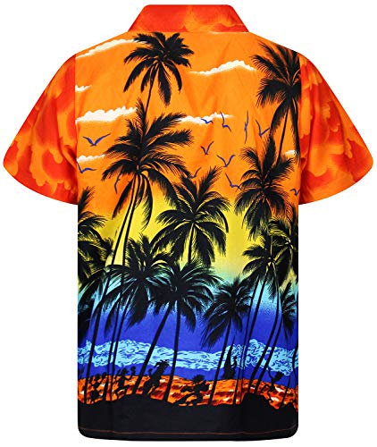 V.H.O. Funky Camisa Hawaiana, Beach, Naranja, M