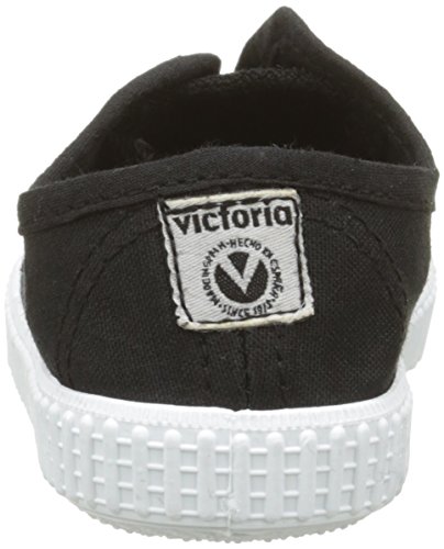 Victoria Inglesa Lona Tintada Punt. - Zapatillas Unisex Niños, Negro (Noir (10 Negro)), 27 EU