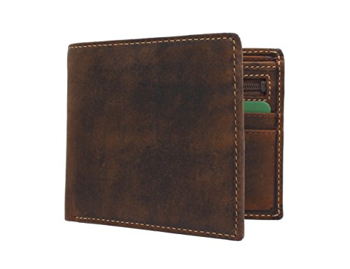 Visconti Cartera SHIELD de Cuero Engrasado 707 Canela Petróleo RFID