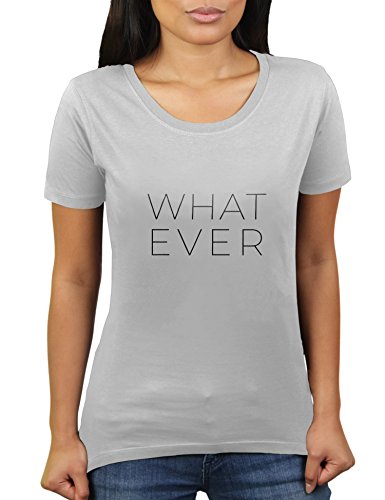 Whatever KaterLikoli - Camiseta para mujer gris claro XL